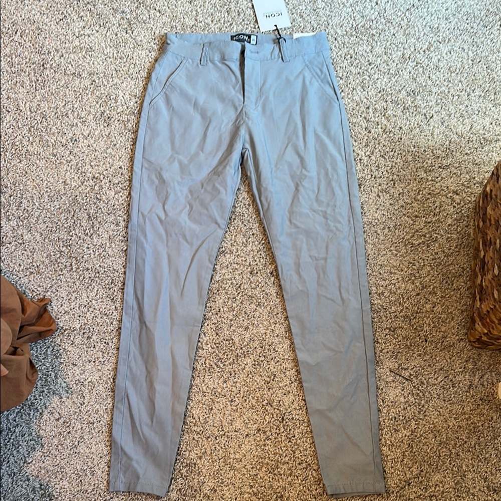 H&M Gray Chinos Slim Fit Cotton Blend